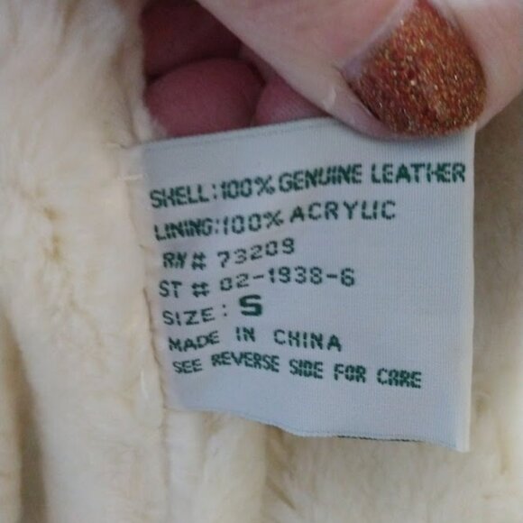 Stephanie Andrews Sueded Leather Coat/Jacket W/Hood Shearling Lined-Heavy SMALL - Picture 12 of 14